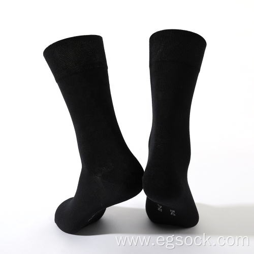 Eco-friendly blank soft bamboo crew black dress socks